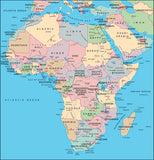 Mountain High Map # 101 africa illustrator geopolitical view