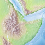 Mountain High Map # 102 africa north high contrast relief featuring land vegetation