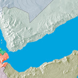 Mountain High Map # 104 ethiopia low contrast colorized relief basd on political outline