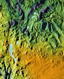 Mountain High Map # 106 africa east low contrast relief based on land and seafloor elevation