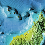 Mountain High Map # 107 madagascar low contrast relief based on land and seafloor elevation