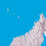 Mountain High Map # 107 madagascar low contrast colorized relief basd on political outline