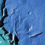 Mountain High Map # 211 caribbean west low contrast relief based on land and seafloor elevation