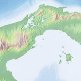 Mountain High Map # 212 panama high contrast relief featuring land vegetation