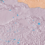 Mountain High Map # 304 central asia low contrast colorized relief basd on political outline