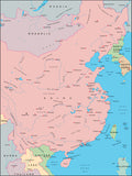 Mountain High Map # 305 china illustrator geopolitical view