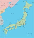 Mountain High Map # 306 japan illustrator geopolitical view