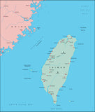 Mountain High Map # 308 taiwan illustrator geopolitical view