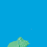 Mountain High Map # 308 taiwan low contrast colorized relief basd on political outline