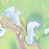 Mountain High Map # 310 russia fsu high contrast relief featuring land vegetation