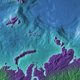 Mountain High Map # 310 russia fsu low contrast relief based on land and seafloor elevation