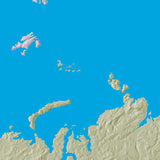 Mountain High Map # 310 russia fsu low contrast colorized relief basd on political outline