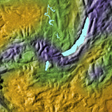 Mountain High Map # 312 china low contrast relief based on land and seafloor elevation