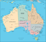 Mountain High Map # 402 australia illustrator geopolitical view
