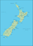 Mountain High Map # 403 new zealand illustrator geopolitical view