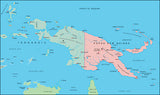 Mountain High Map # 404 new guinea illustrator geopolitical view