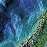 Mountain High Map # 502 europe eu low contrast relief based on land and seafloor elevation