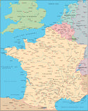 Mountain High Map # 505 france illustrator geopolitical view