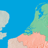 Mountain High Map # 505 france low contrast colorized relief basd on political outline