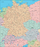 Mountain High Map # 512 germany illustrator geopolitical view
