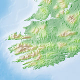 Mountain High Map # 514 ireland high contrast relief featuring land vegetation
