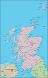 Mountain High Map # 515 scotland illustrator geopolitical view