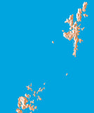 Mountain High Map # 515 scotland low contrast colorized relief basd on political outline