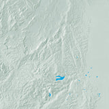 Mountain High Map # 521 england central low contrast colorized relief basd on political outline