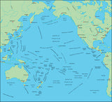 Mountain High Map # 602 pacific ocean illustrator geopolitical view