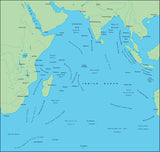 Mountain High Map # 603 indian ocean illustrator geopolitical view