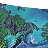 Mountain High Map # 606 world vdg low contrast relief based on land and seafloor elevation