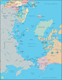 Mountain High Map # 608 arctic 180 illustrator geopolitical view