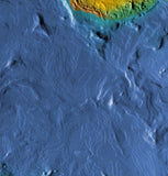 Mountain High Map # 611 antarctic 0 low contrast relief based on land and seafloor elevation