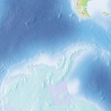 Mountain High Map # 613 antarctic 90w high contrast relief featuring land vegetation