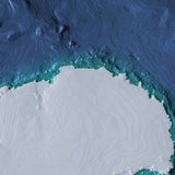 Mountain High Map # 614 antarctic 90e low contrast relief based on land and seafloor elevation