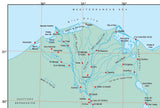 Illustrator EPS map Egypt, Suez Canal, Nile Delta, Sinai