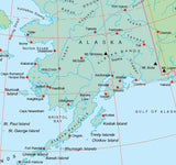 Illustrator EPS map Alaska, North East Siberia