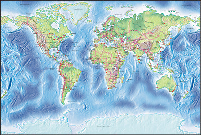 Photoshop JPEG Relief map and Illustrator EPS vector map World 78 map collection