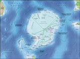 Photoshop JPEG Relief map and Illustrator EPS vector map Antarctica centered on 90-East