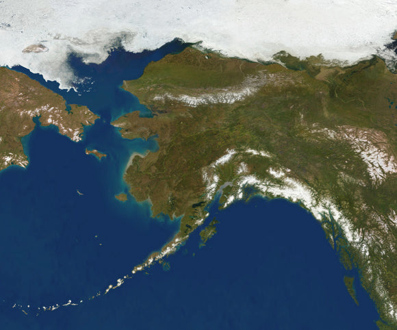 High res satellite imagery of Alaska at 250 meters resolution