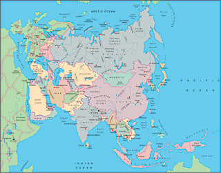 Illustrator EPS collection Asia continent maps