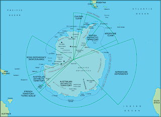 Illustrator EPS map of Antarctica centered on 90 West