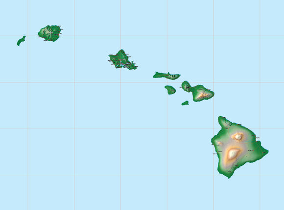 PowerPoint Map #912 Hawaii