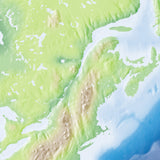 Photoshop JPEG Relief map and Illustrator EPS vector map Canada