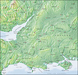 Photoshop JPEG Relief map and Illustrator EPS vector map collection Europe continent 23  maps