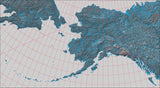 USA State Relief and Vector Map Package of Alaska