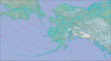 USA State Relief and Vector Map Package of Alaska