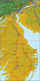 USA State Relief and Vector Map Package of Delaware