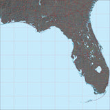 USA State Relief and Vector Map Package of Florida
