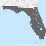 USA State Relief and Vector Map Package of Florida